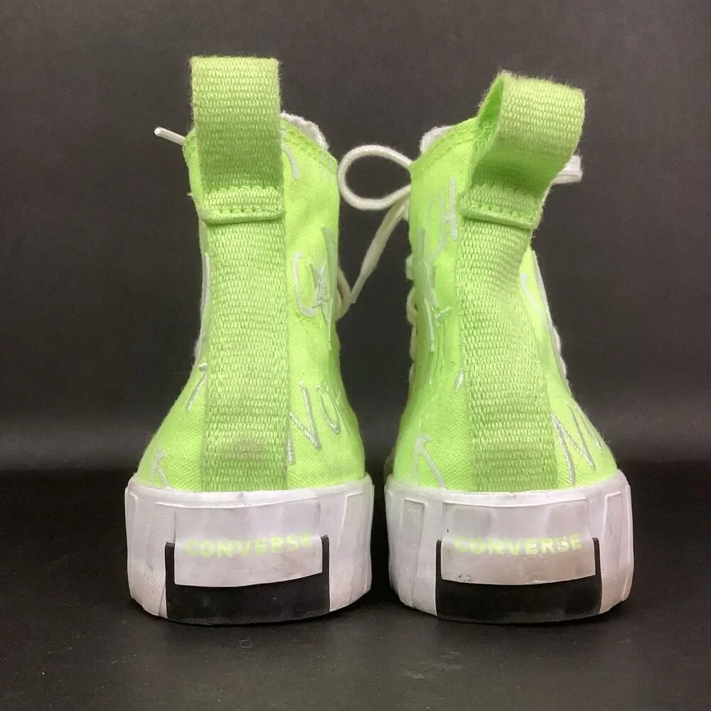 Converse Unt1tl3d 'Not A Chuck' - Youth Sz 5 - Neon Green High Tops - A03147F
